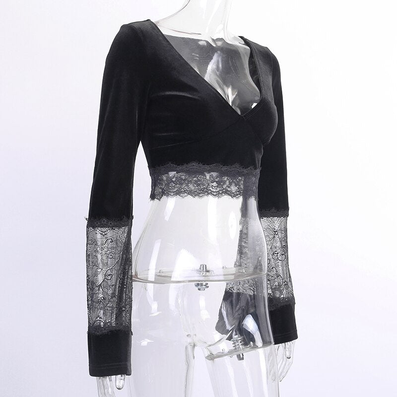 Gothic Crop Top Flare freeshipping - Chagothic