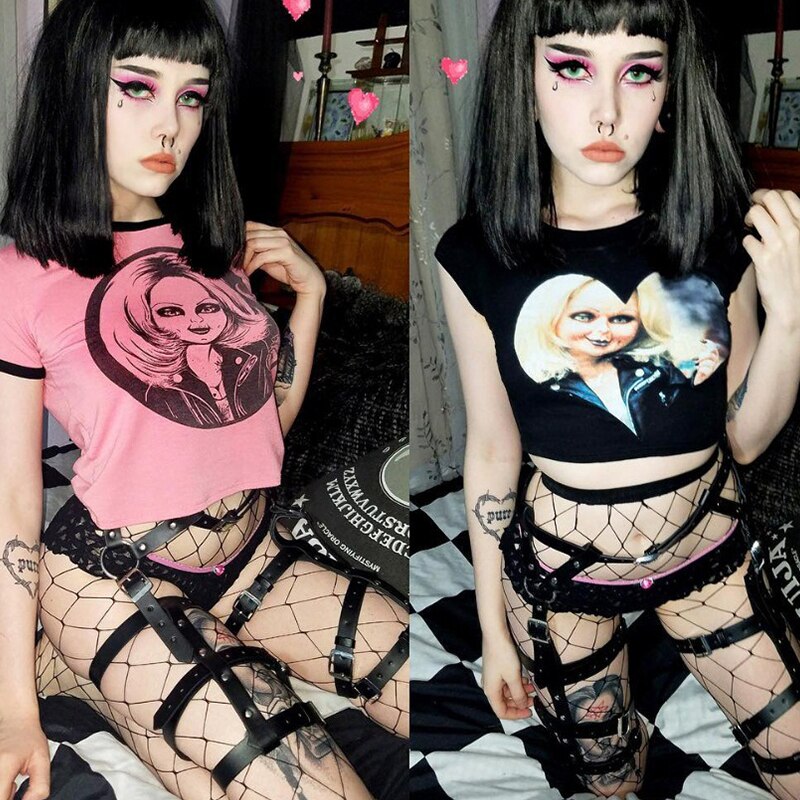 Gothic Punk Demon Death T-shirt freeshipping - Chagothic
