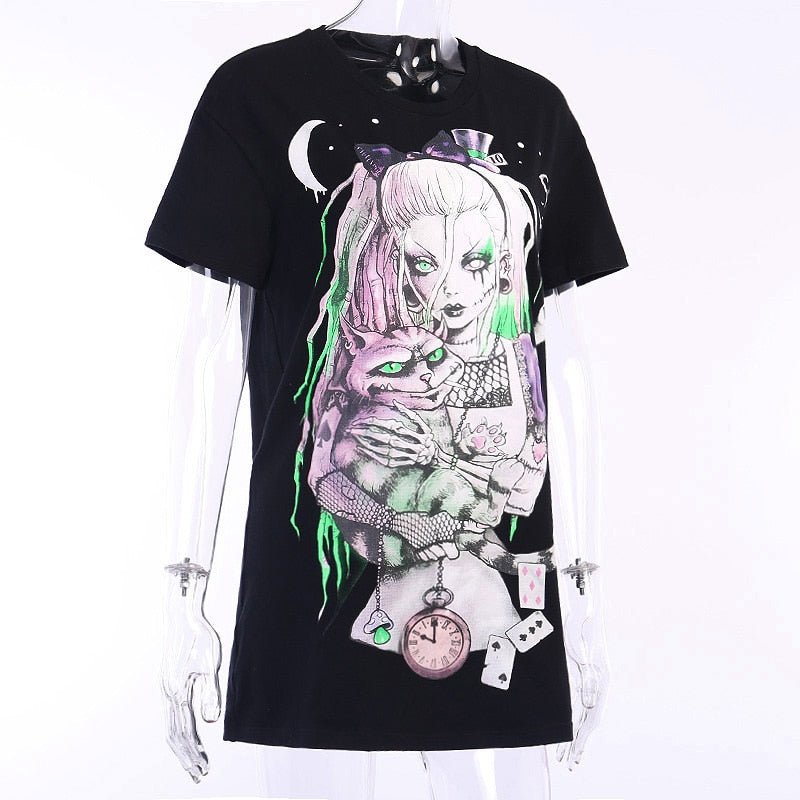 Gothic Loose T-shirt freeshipping - Chagothic