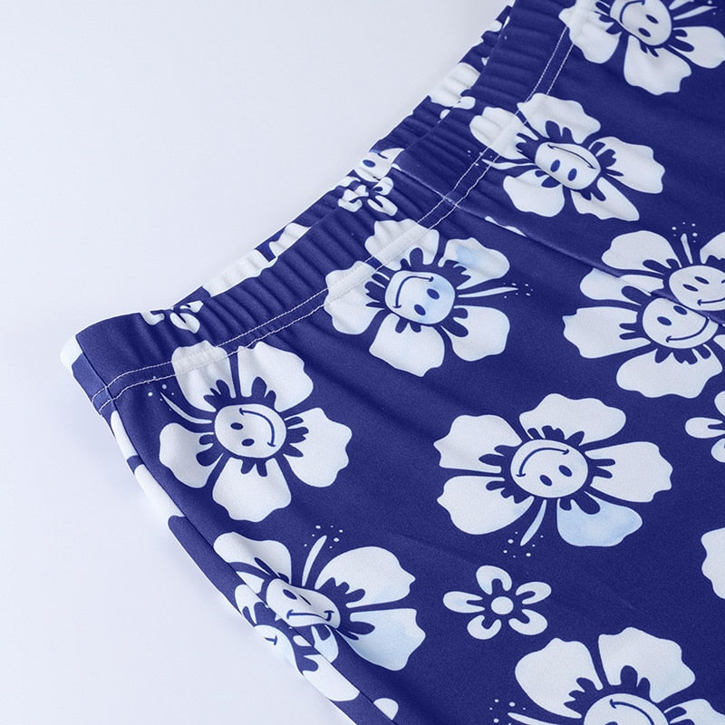 Harajuku Punk Blue Elastic Pant