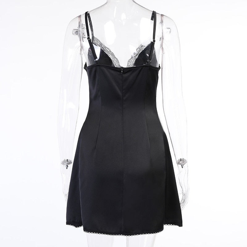 Gothic Lace Black Dress