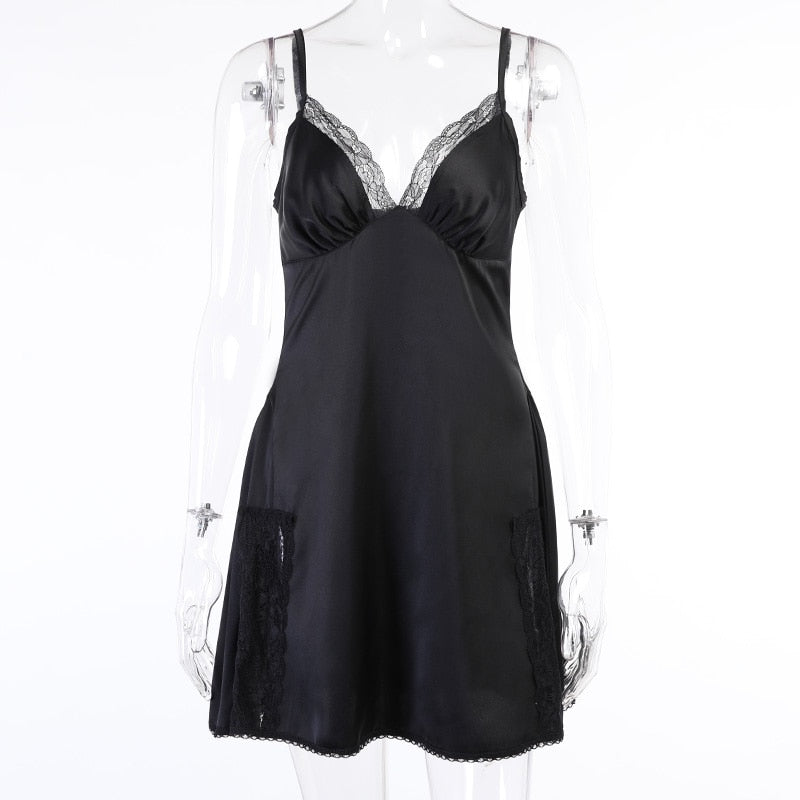 Gothic Lace Black Dress