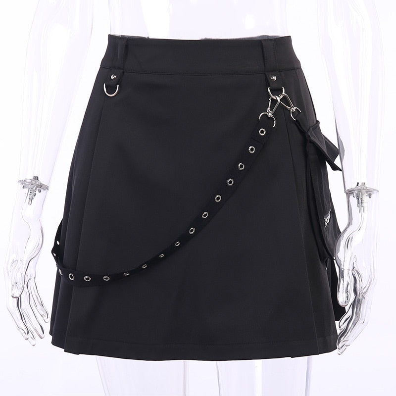 Sexy Patchwork Bandage Mini Skirt freeshipping - Chagothic