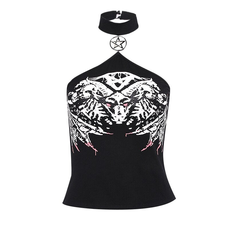 Grunge Pentagram Halter Tank