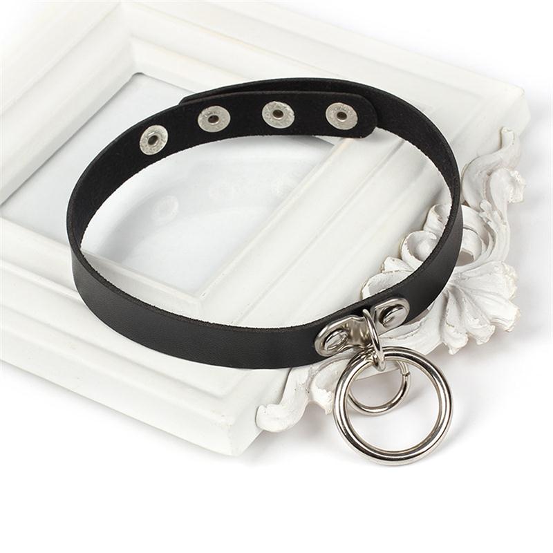 Gothic Necklace Handmade O-Round Metal Choker