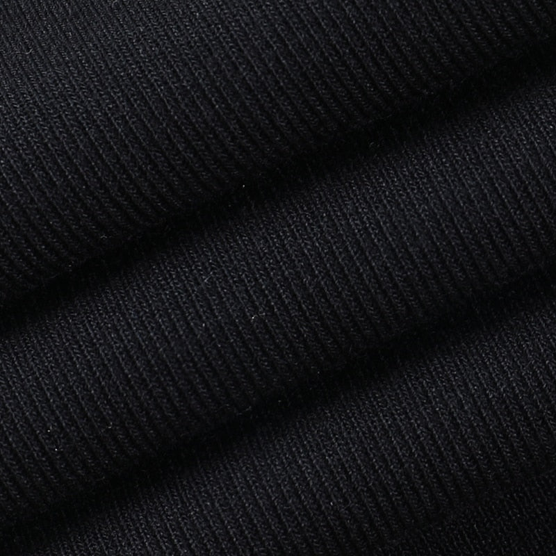 Grunge Black Skull Print Long Sock