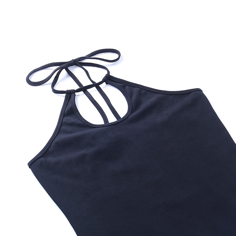 Gothic Streetwear Solid Basic Dress