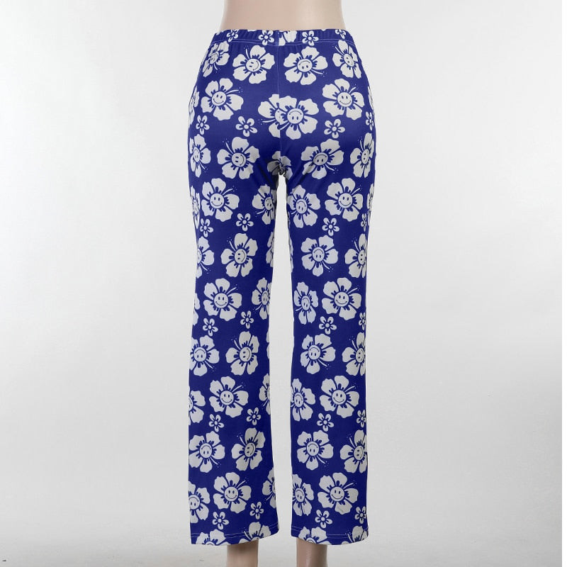 Harajuku Punk Blue Elastic Pant