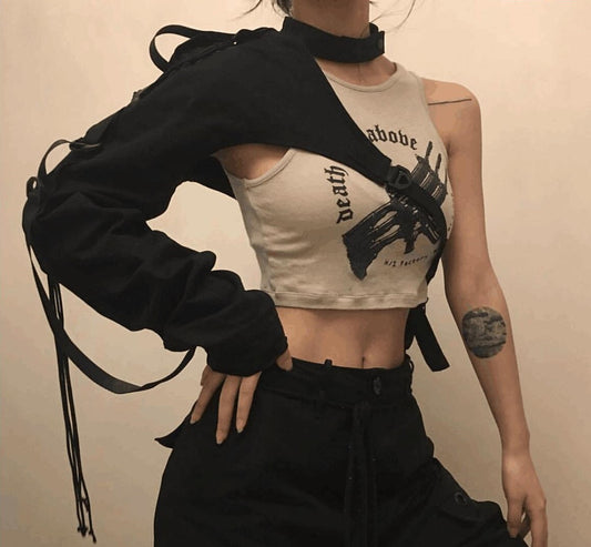 Gothic Crop Tank Top freeshipping - Chagothic
