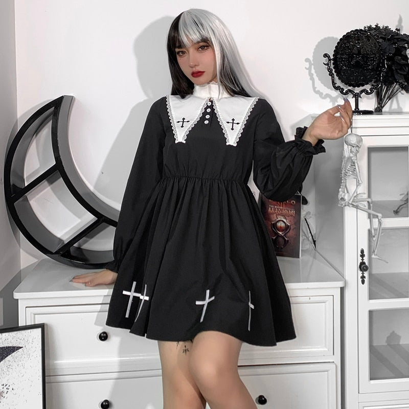 Grunge Black Vintage Dress