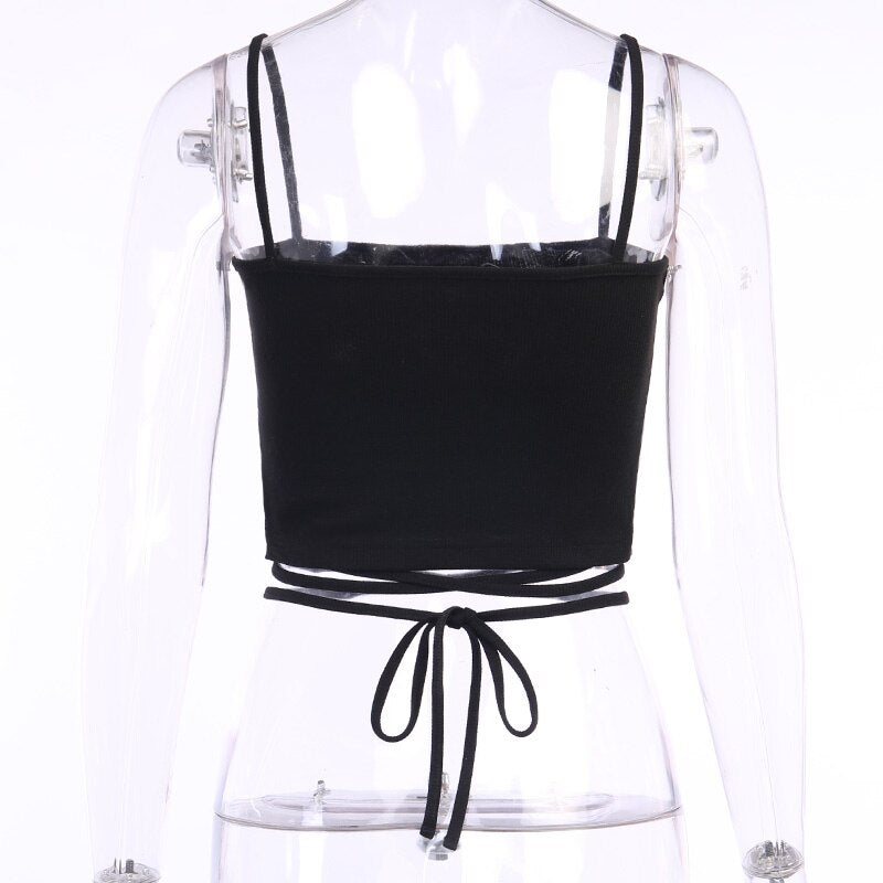 Gothic Black Camis Tank Top