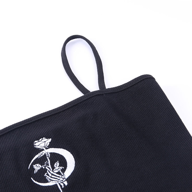 Gothic Black Camis Tank Top