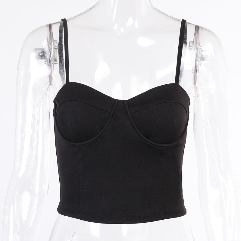 Straps Bra Build Sleeveless Corset Top Goth freeshipping - Chagothic