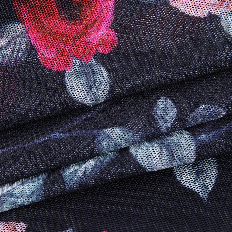 Goth V Neck Mesh T-shirt freeshipping - Chagothic