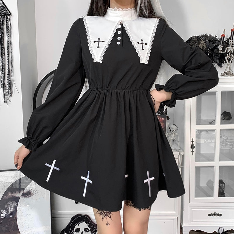 Grunge Black Vintage Dress