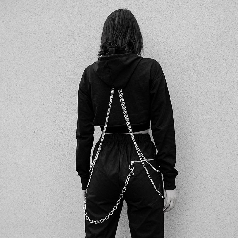 Goth Grunge Long Sleeve Women Hoodie freeshipping - Chagothic