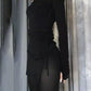 Basic Gothic Black Long Sleeve Dress