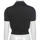 Gothic Patchwork Bodycon Leather T-shirt freeshipping - Chagothic
