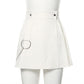 Harajuku White Pleated Skirt
