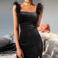 Elegant Vintage Black Mid Dress
