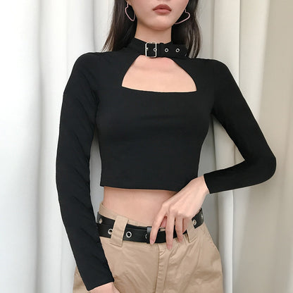 Gothic Bandage Hollow Out Top freeshipping - Chagothic