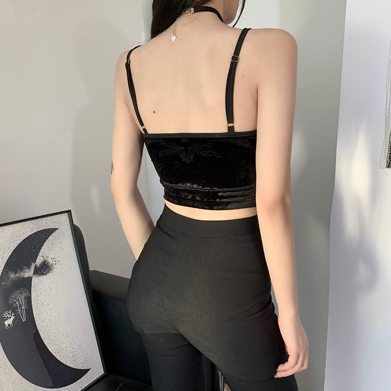 Vintage Aesthetic Backless Corset Top