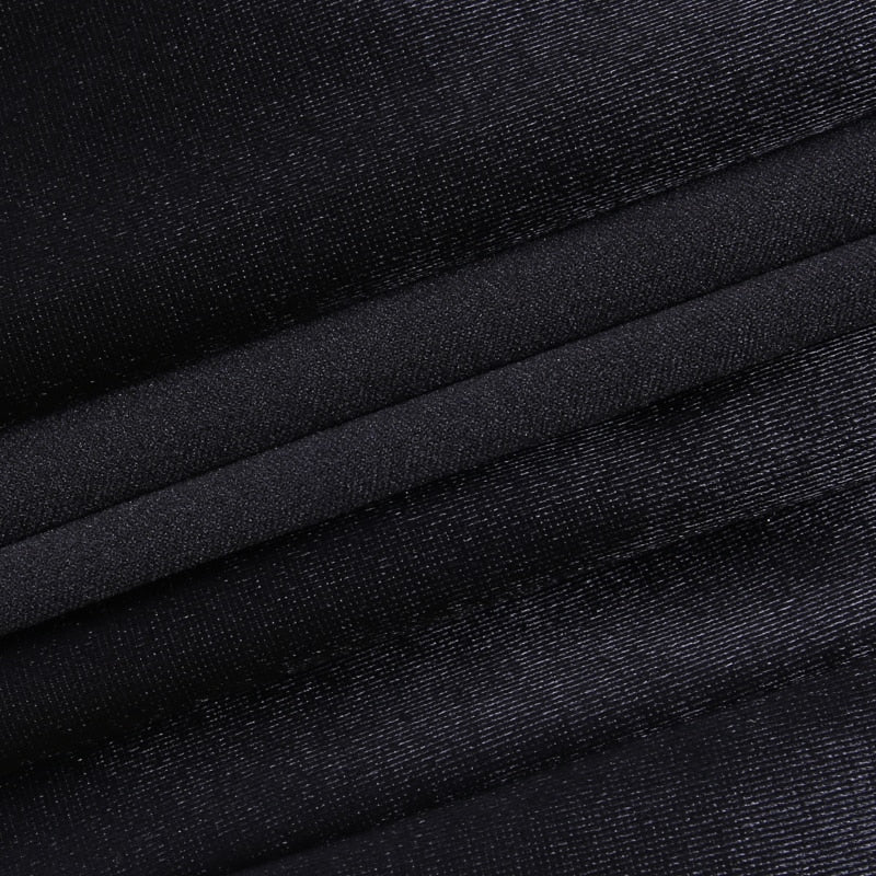 Vintage Goth Sexy Black Slit Dress