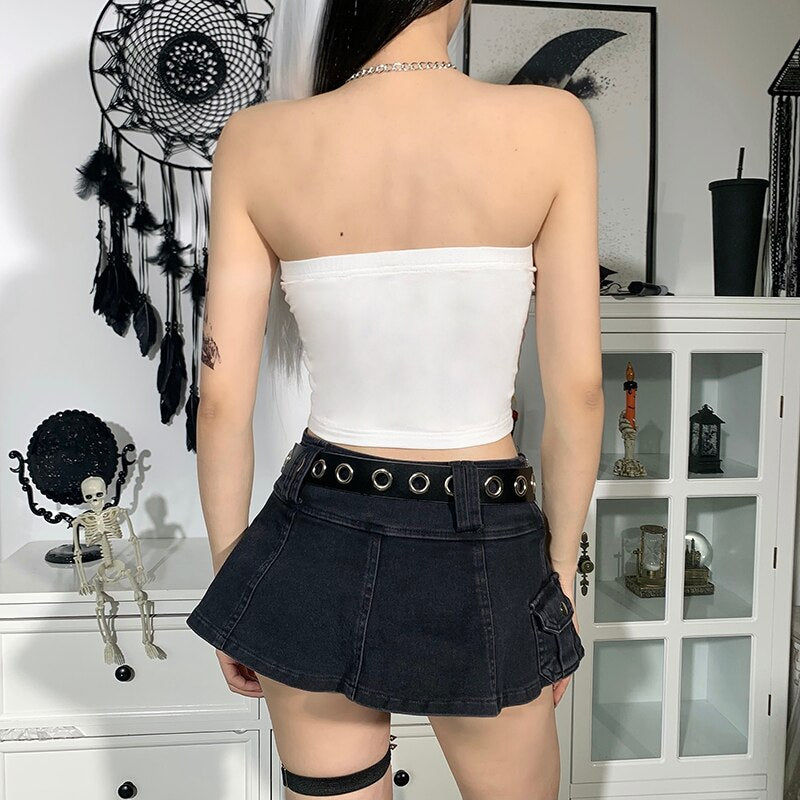 Punk Chain Backless Top