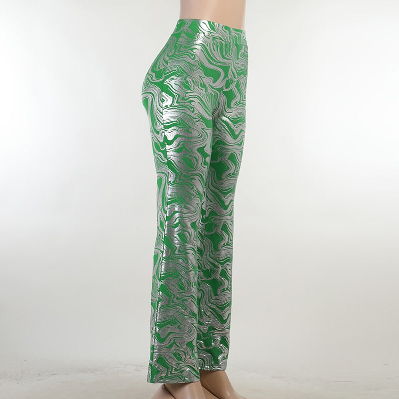 Gothic Water Ripples Print Pant