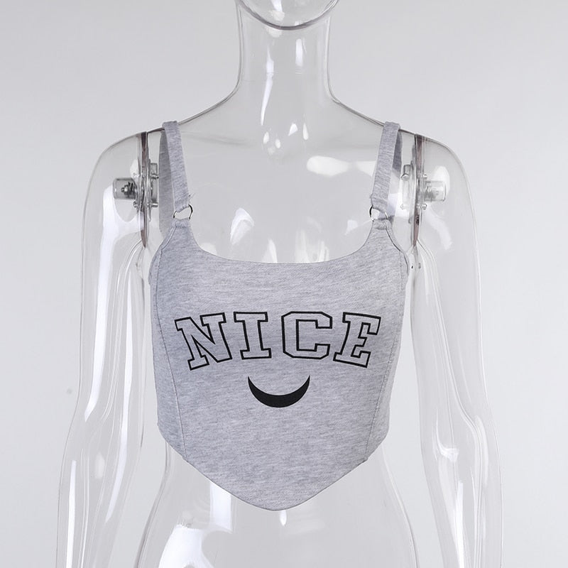 Letter Print  Tank Top freeshipping - Chagothic