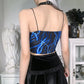 Flash Graphic Backless Crop Top