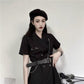 Streetwear Punk Black Mini Dress