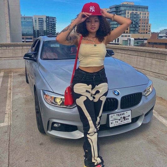 Gothic Skull Emo Print Pant