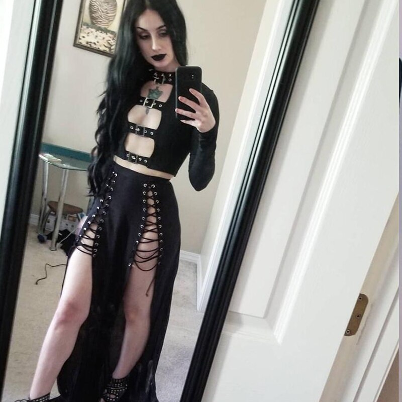 Gothic Sexy Women Punk Top freeshipping - Chagothic
