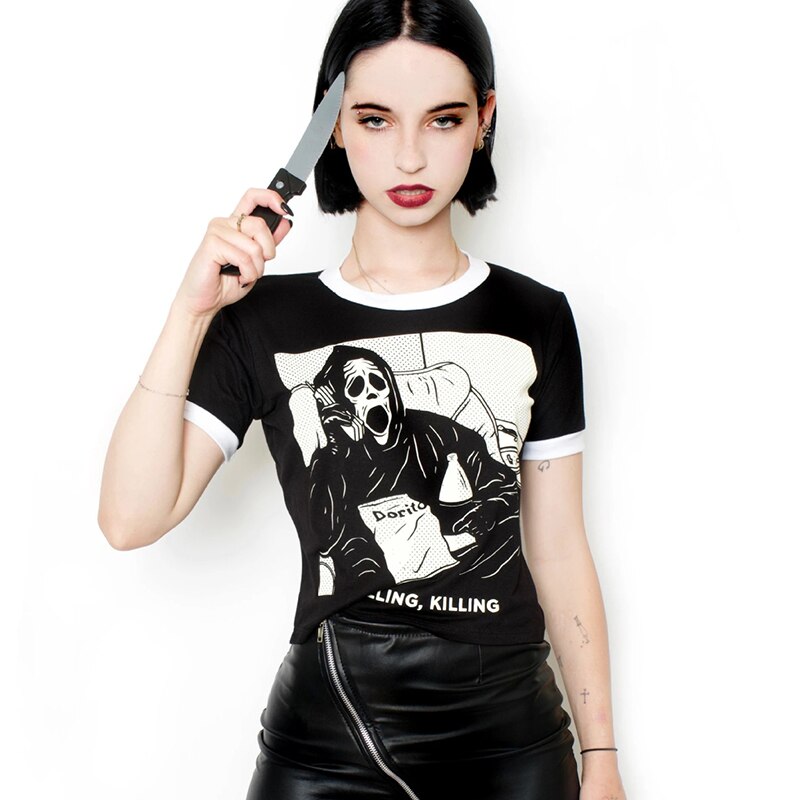 Gothic Vintage Black T-shirt freeshipping - Chagothic