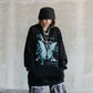 Gothic Oversize Butterfly Print Hoodie freeshipping - Chagothic