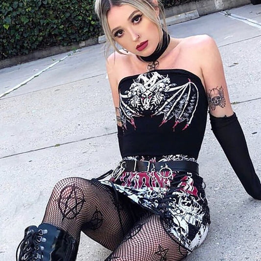 Grunge Pentagram Halter Tank