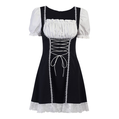 Gothic Patchwork High Waist Dress