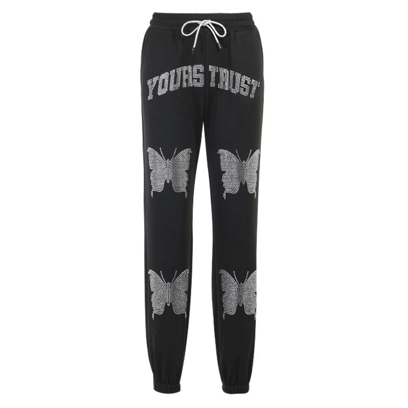 Gothic Butterfly Diamond Pant