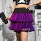 Punk Purple Lace Mesh Skirt
