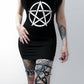 Gothic Pentagram Print Female Mini Dress