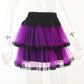 Punk Purple Lace Mesh Skirt