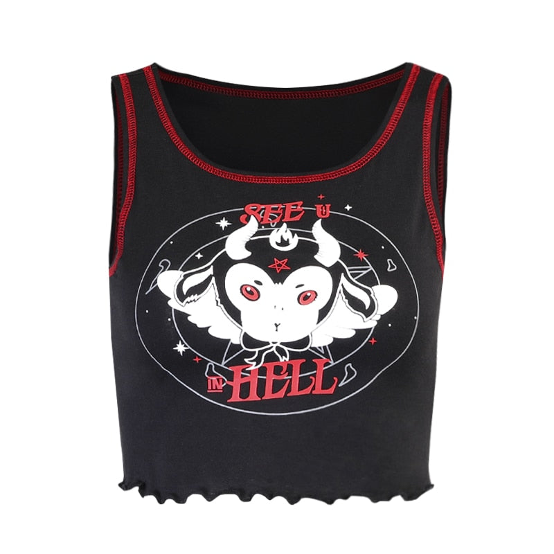 Black Top Tank Goth freeshipping - Chagothic