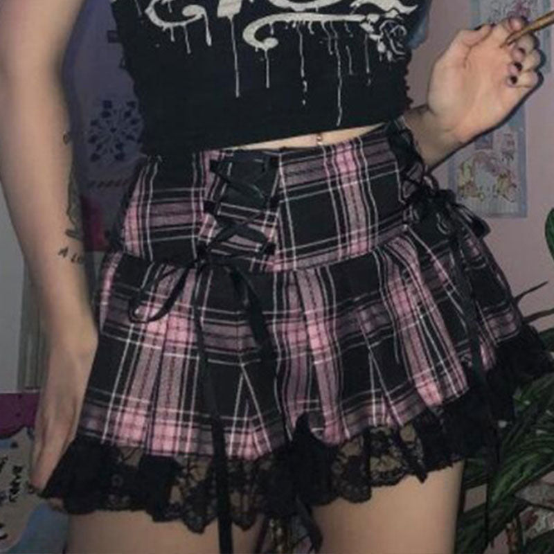 Gothic Cosplay Black Mini Skirt freeshipping - Chagothic
