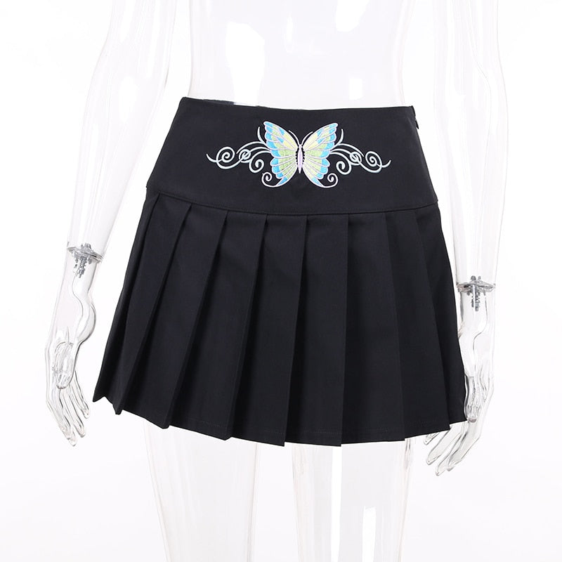 Gothic Aesthetic Black Skirt
