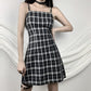 Gothic Plaid Mini Dress