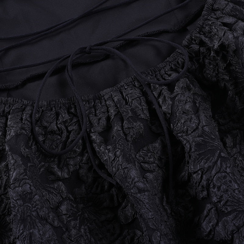Vintage Sexy Backless Black Dress