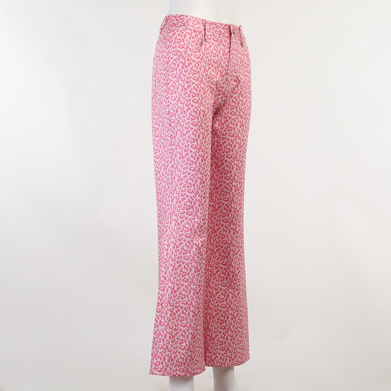 Pink Leopard Print Pant