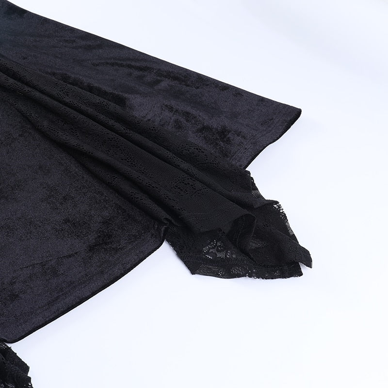 Goth Vintage Black Long Skirt freeshipping - Chagothic