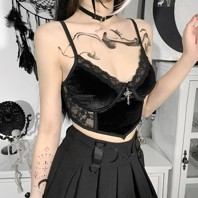 Sexy Backless Corset Top Goth
